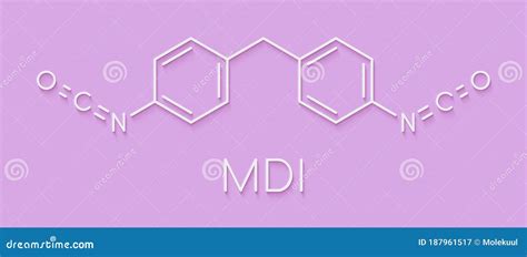 Methylene Diphenyl Diisocyanate Molecule MDI, Polyurethane PU Building ...