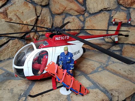 21st Century Fire Rescue Helicopter 1/6 Scale With Pilot and - Etsy