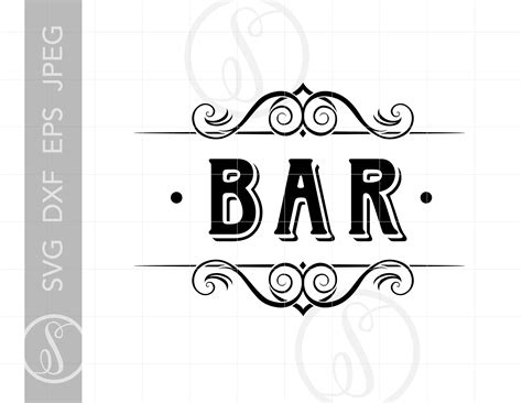 Classic BAR Sign Art BAR SVG Dxf Eps Bar Sign Cut File - Etsy Israel