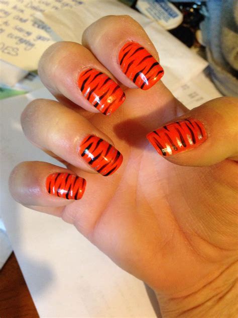 Tiger nails! | Tiger nails, Nails, Nail art