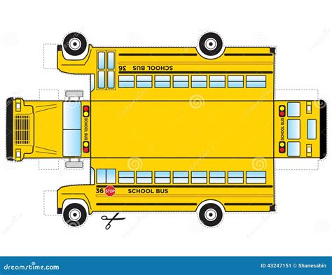 School Bus Cutout stock vector. Illustration of journey - 43247151