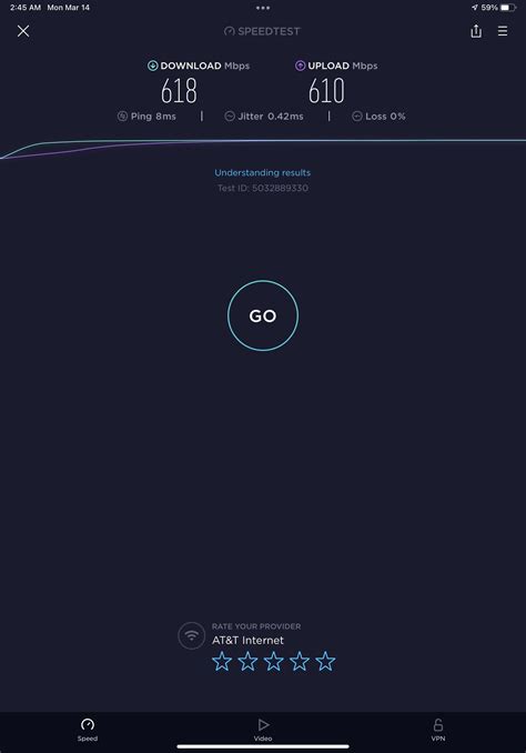 AT&T fiber speed test. : ATTFiber