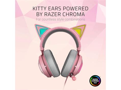 Razer Kraken Kitty Edition PC Gaming Headset - THX Spatial Audio - Quartz Pink - Newegg.com