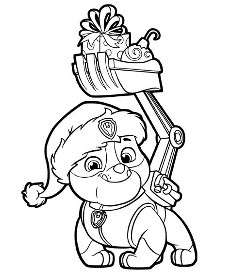 Paw Patrol Christmas Coloring Pages