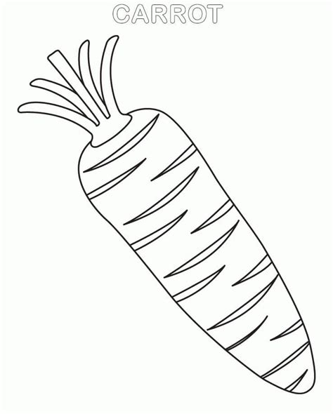 An Easy Carrot coloring page - Download, Print or Color Online for Free