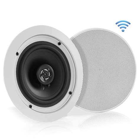 PYLE PDICBT552RD - Dual 5.25’’ Bluetooth Ceiling / Wall Speakers, 2-Way Flush Mount Home Speaker ...