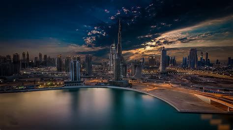 City Dubai Arabic Dream Burj Khalifa United Arab Emirates Desktop Wallpaper Hd 2560x1440 ...
