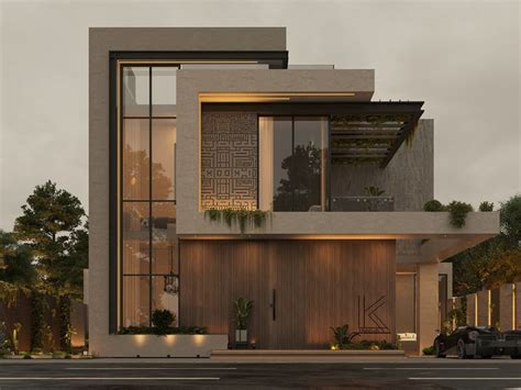 Modern Villa Elevation Design in 2023 | Facade design, Modern villa ...