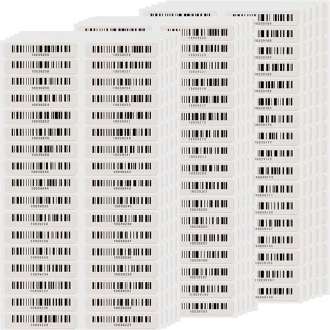 Buy Asset Tags Pre-Printed Barcode Labels with Unique 8-Digit Number, 2 ...