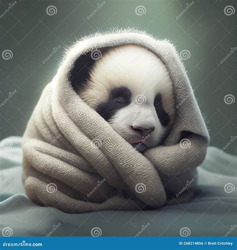 Baby Panda sleeping stock illustration. Illustration of babe - 268214856