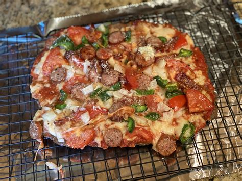 Sausage crust supreme pizza : r/ketorecipes