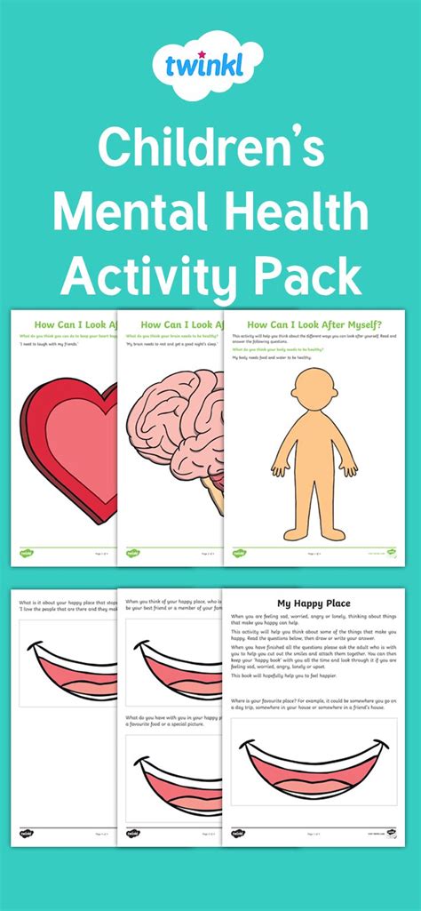 New: Children's Mental Health Activity Pack. | Mental health activities, Health activities, Kids ...