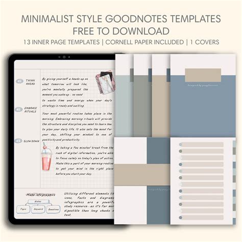 Free Goodnotes Templates Archives - Aesthetic Digital Planner & Notebook