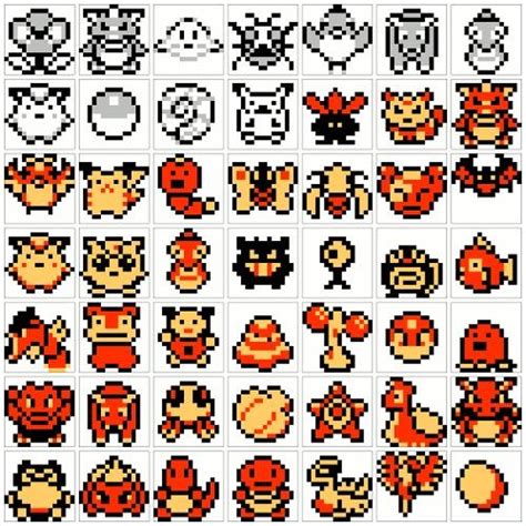 Original Pokémon sprites of the avatars representing the Pokémon in your party from the original ...