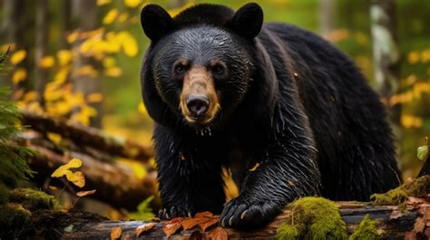 Premium AI Image | A breathtaking shot of a Black Bear his natural habitat showcasing his ...