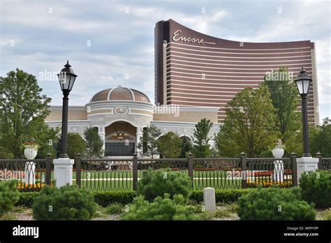 The Encore Boston Harbor Casino owned by Wynn Resorts in Everett ...