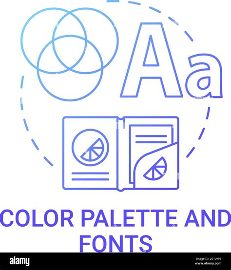 Color palette and fonts concept icon Stock Vector Image & Art - Alamy