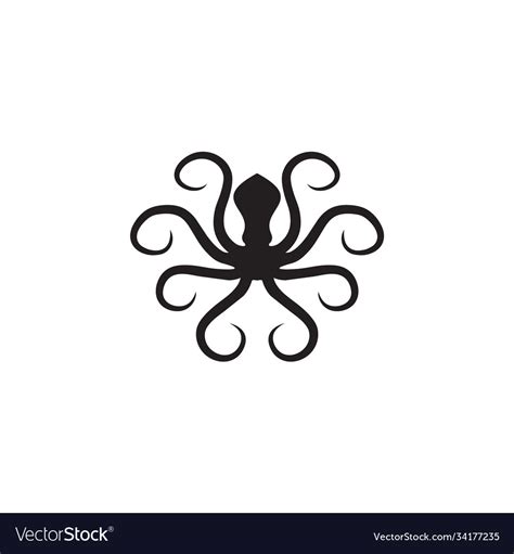 Octopus icon symbol logo design template Vector Image