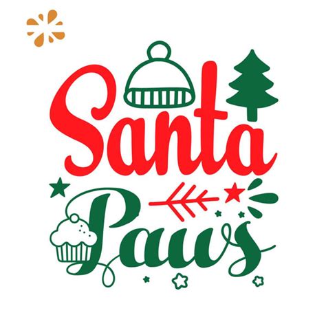 Santa Paws Svg, Christmas Svg, Xmas Svg, Cake Svg, Christmas - Inspire ...