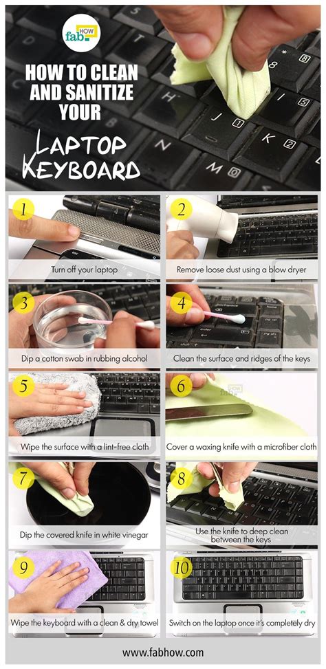 Safely clean your laptop keyboard | Laptop keyboard, Clean laptop, Clean keyboard