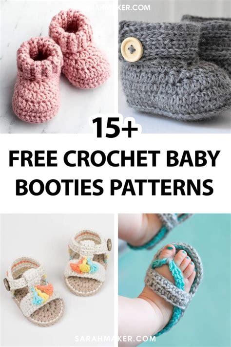 15 Free Crochet Baby Booties Patterns (Great for Beginners!) - Sarah Maker