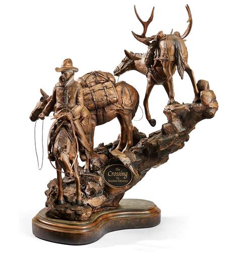 Cowboy Horse Sculpture | Crossing | Stephen Herrero | Mill Creek Studios