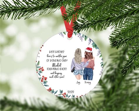 Best Friend Ornament Personalized Gifts Custom Ornament Best Friend Gifts Christmas Ornaments ...