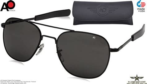 AO Eyewear Original Pilot Sunglasses (Grey, Polarized, Black)