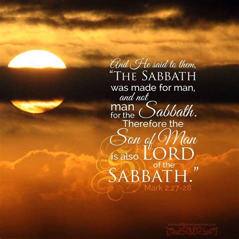 I hope that if you observe the Sabbath today that you have a great ...