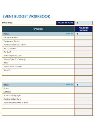 50+ SAMPLE Event Budgets in PDF | MS Word