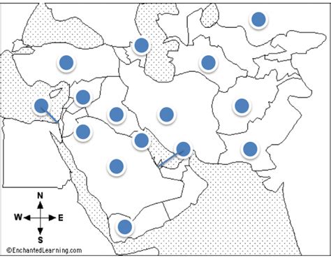 Middle East Map Quiz - Countries