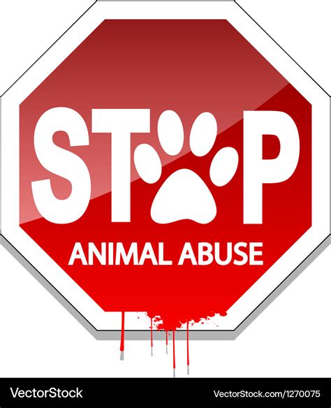 Stop animal abuse Royalty Free Vector Image - VectorStock