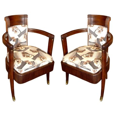 Pair of SS Normandie Art Deco Armchairs by Pierre Patout at 1stDibs ...