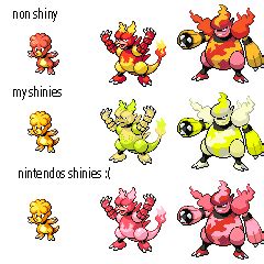 Magmortar shiny variants by ArceusTheCreator on DeviantArt