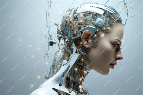 Premium AI Image | Artificial intelligence girl robot robot with the ...