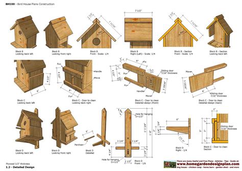 home garden plans: BH _ Bird House Plans Construction - Bird House Design | Bird house plans ...