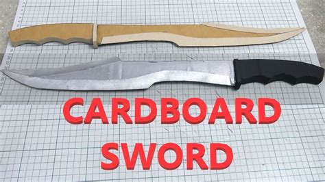 How to make a DIY Cardboard Sword + Templates - YouTube