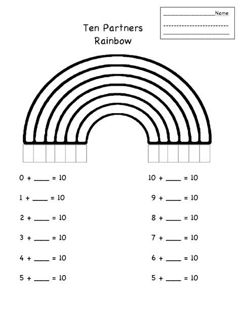 Ten Partners Rainbow.pdf - Google Docs | Math classroom, Homeschool math, Math lessons