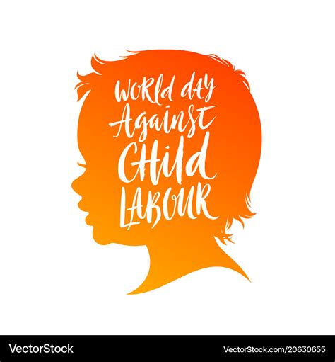 World day against child labour poster Royalty Free Vector