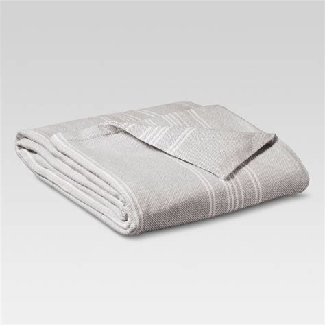 Yarn Dye Stripe Ringspun Cotton Blanket - Gray (Full/Queen) - Threshold | Cotton bedding, Bed ...