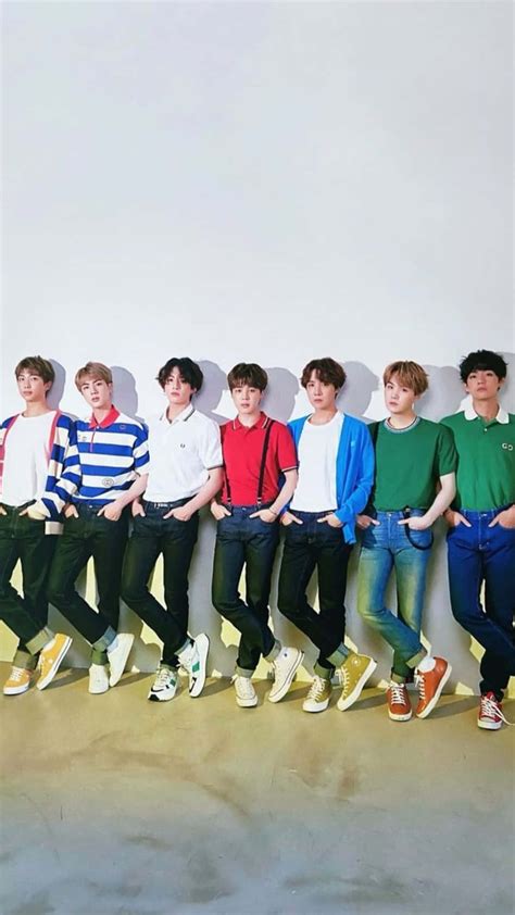 Download Colorful Casual Outfits BTS Photoshoot Wallpaper | Wallpapers.com