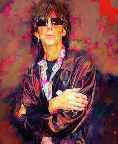 Ric Ocasek The Cars Mixed Media by Mal Bray - Fine Art America