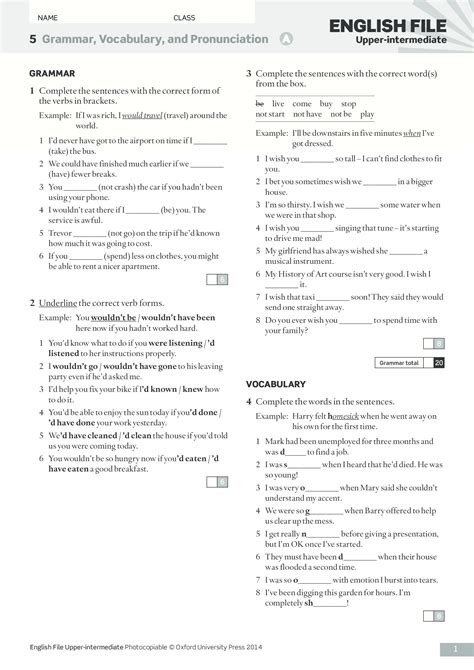 (PDF) 5 Grammar, Vocabulary, and Pronunciation A Upper-intermediateingleseoi.es/c1/EF/Test5.pdf ...