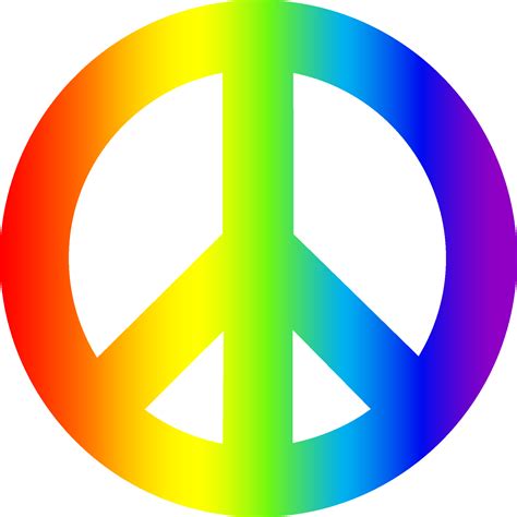 rainbow peace sign - Clip Art Library