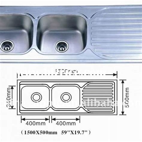 Standard Double Bowl Kitchen Sink Size | Double kitchen sink, Kitchen sink sizes, Sink