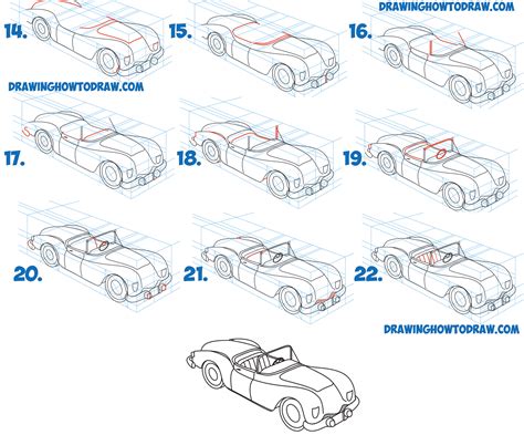 How to Draw a Car Convertible in Two Point Perspective Easy Step by ...