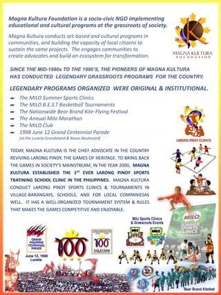 Larong Pinoy Mini-Olympics Company Sportsfest | PDF