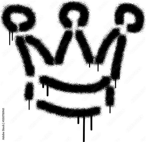 graffiti spray crown icon with black spray paint Stock Photo | Adobe Stock