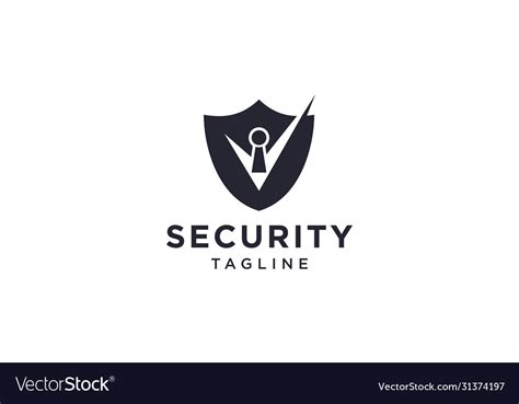 Creative shield for security logo design Vector Image