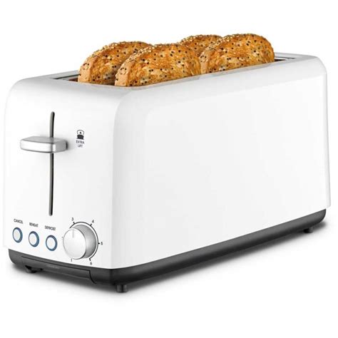 Kambrook Wide Slot 4 Slice White Toaster - KTA140WHT | BIG W | White toaster, Toaster, Slice